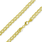 Stellari Sterling Silver Chain with 18K Plating -5MM Anchor 20"